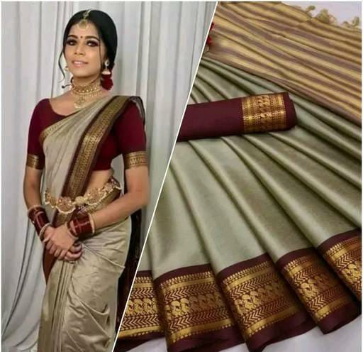 Tussar Beige & Maroon Cotton Silk Kalyani Saree